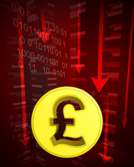 negative decreasing statistics in British countries vector