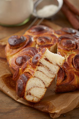 Homemade cinnamon roll cake