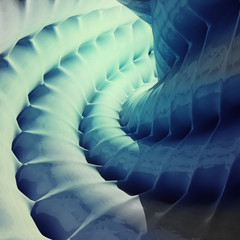 Obraz premium twisted organic tunnel structure shape study wallpaper