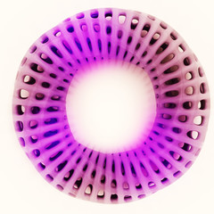 plastic pink and perforated bracelet shape product design 