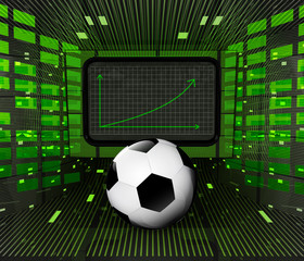 Naklejka premium business positive graph forecast or results of sport industry