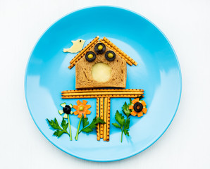 Good morning with cute breakfast