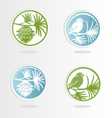 Birds on branches signs