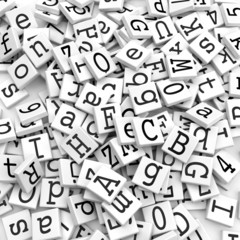 Alphabetic characters - Information concept