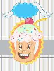 Illustration vector candies card