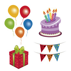four icons for birthday