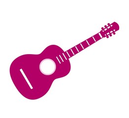 Guitare acoustique rose