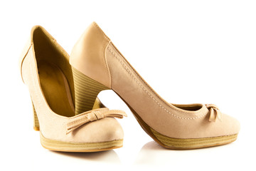  high heel women shoes on white background
