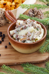 Macaroni with mushrooms