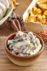 Macaroni with mushrooms