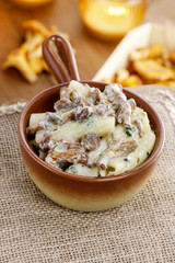 Macaroni with mushrooms