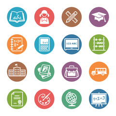 School and Education Icons Set 1 - Dot Series