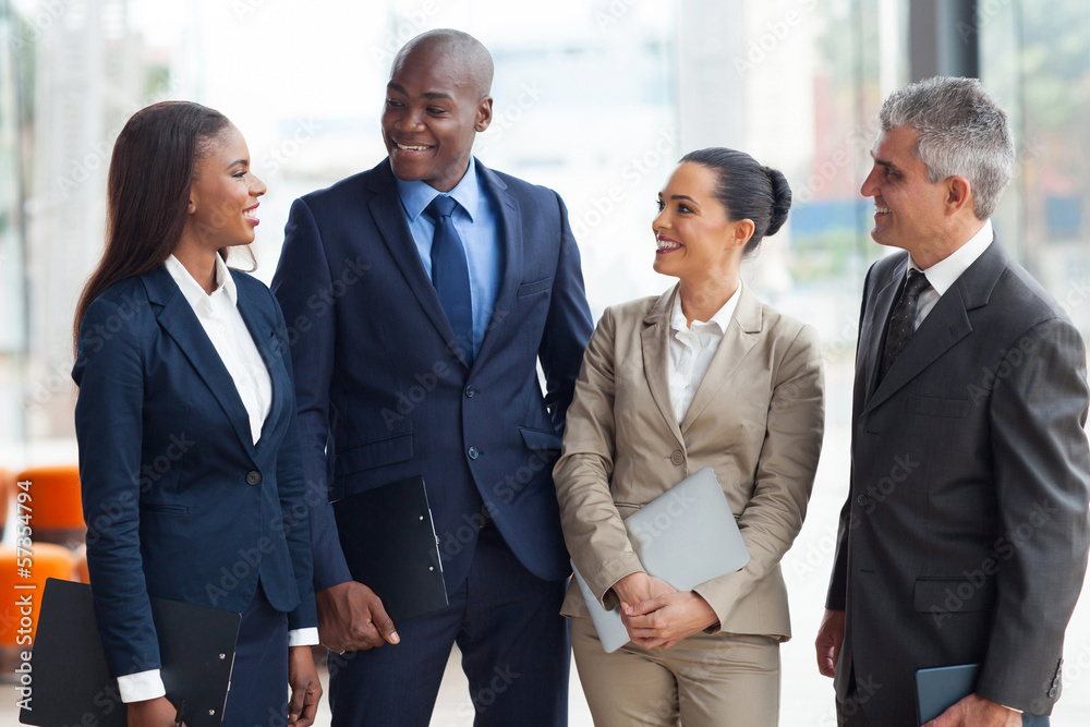 Wall mural group of business people