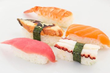 Japanese cuisine - sushi and rolls