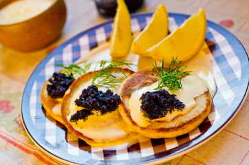Russian buckwheat pancakes 