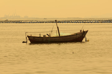 Fototapeta premium Fishing Boat at Sunrise
