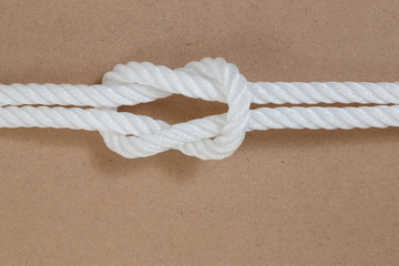 nylon rope on wooden background