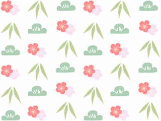 年賀状背景素材の松竹梅