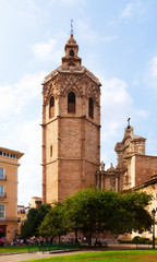 Fototapeta na wymiar Valencia Cathedral and Micalet tower. Valencia, Spain
