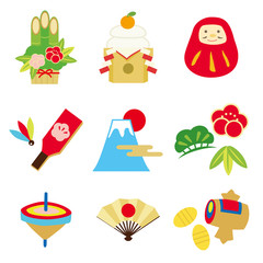 新年　アイコン　セット