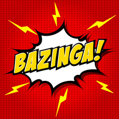 Bazinga! Comic Speech Bubble, Cartoon