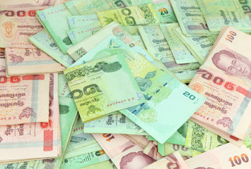 Obraz na płótnie Canvas Thai money background