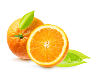 Orange fruit isolated on white background.