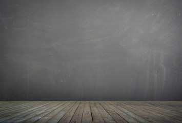 wooden floor and concrete wall background textured