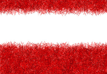 red christmas tinsel texture background