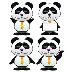Panda the businessman set