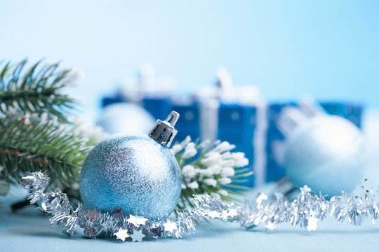 Blue Christmas Gifts And Decoration