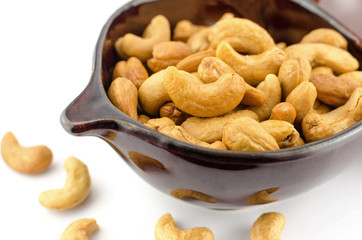 Roasted Cashew nuts are salty.