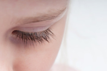 Closeup shot of eyelash