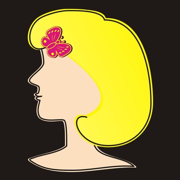 recommend clip art: lady and butterfly