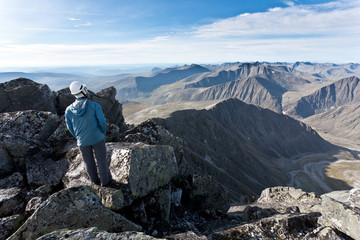 Fototapeta premium Happy hiker.
