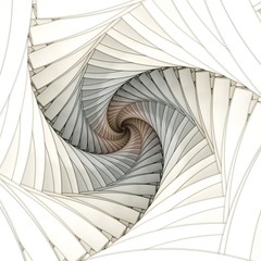 Abstract fractal spiral on the white background