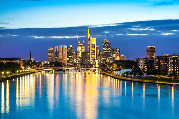 Fototapeta na wymiar Frankfurt am Main at dusk, Germany