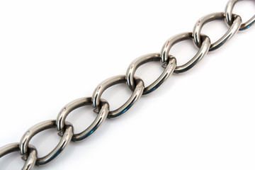 Obraz premium closeup of a metal chain link segment