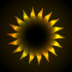 Metal sunflower vector background
