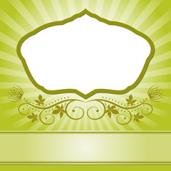 green background with transparent space insert for picture