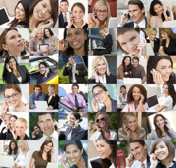 Business Men Women Communications Wireless Mobile Technology