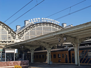 Fototapeta na wymiar St. Petersburg. The covered platform on Vitebsk the station