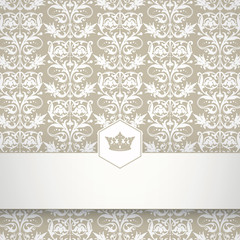 Ornamental floral pattern with place for your text