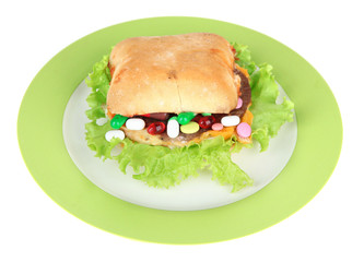 Conceptual image for nutritional care:assorted vitamins and