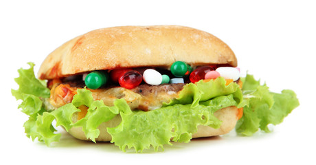 Conceptual image for nutritional care:assorted vitamins and