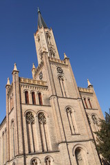 Fototapeta na wymiar Portal der Stadtkirche in Fürstenberg/Havel