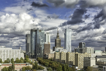 Fototapeta na wymiar Warsaw downtown