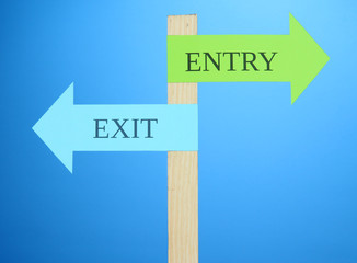 Conceptual  road signs on choice and decisions