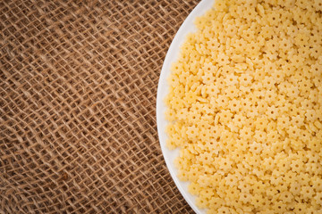 Pasta in the form of stars - background