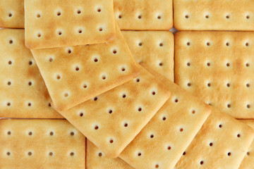 Delicious crackers close up